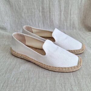 Soludos - smoking slipper slip-on canvas espadrilles (white)/women's 7-7.5 (New)